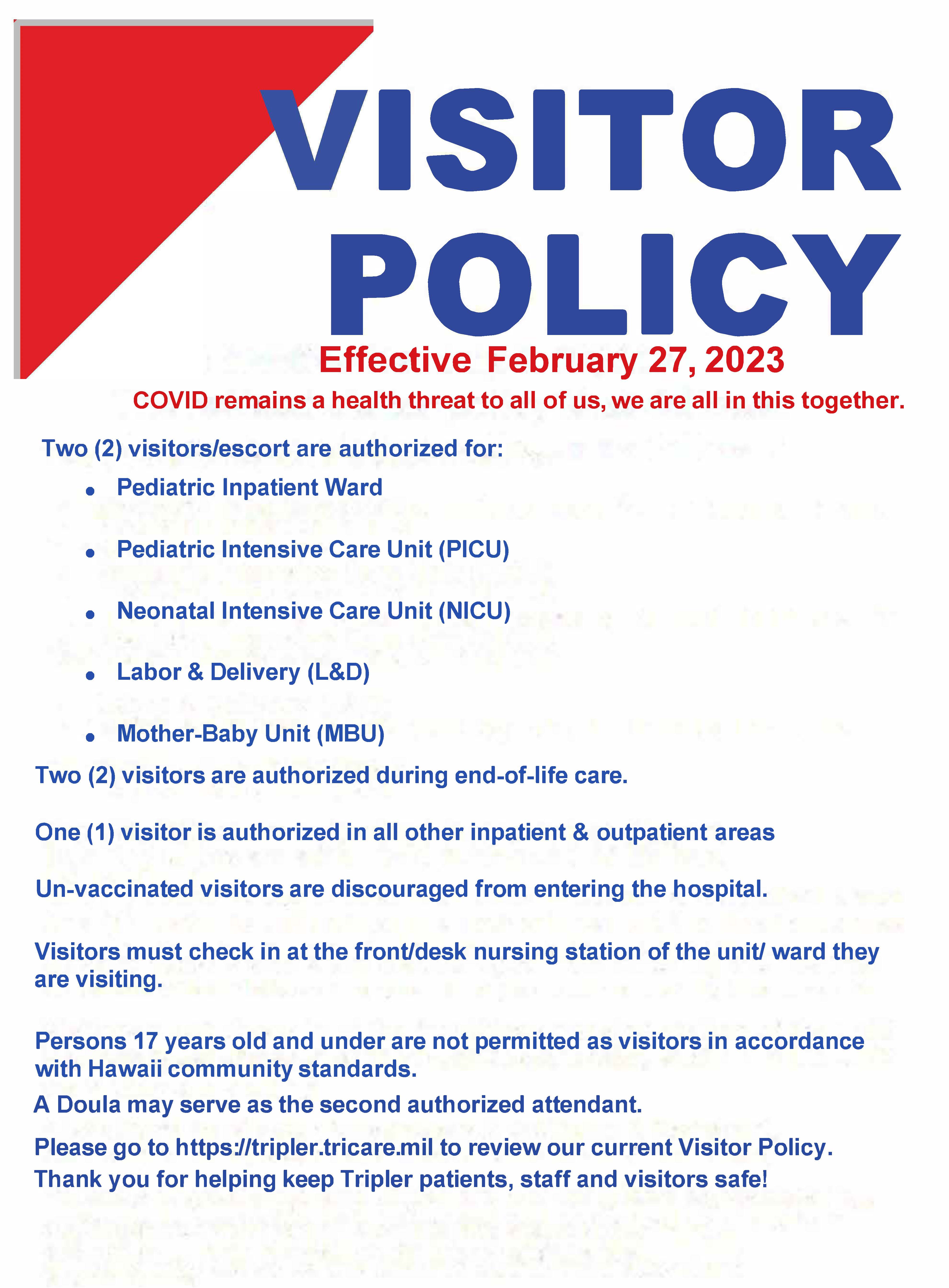 Kindred Hospital Visitor Policy Kindred Hospital Visitor Policy